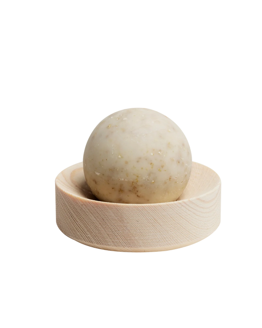 soap set round natural pine-oatmeal