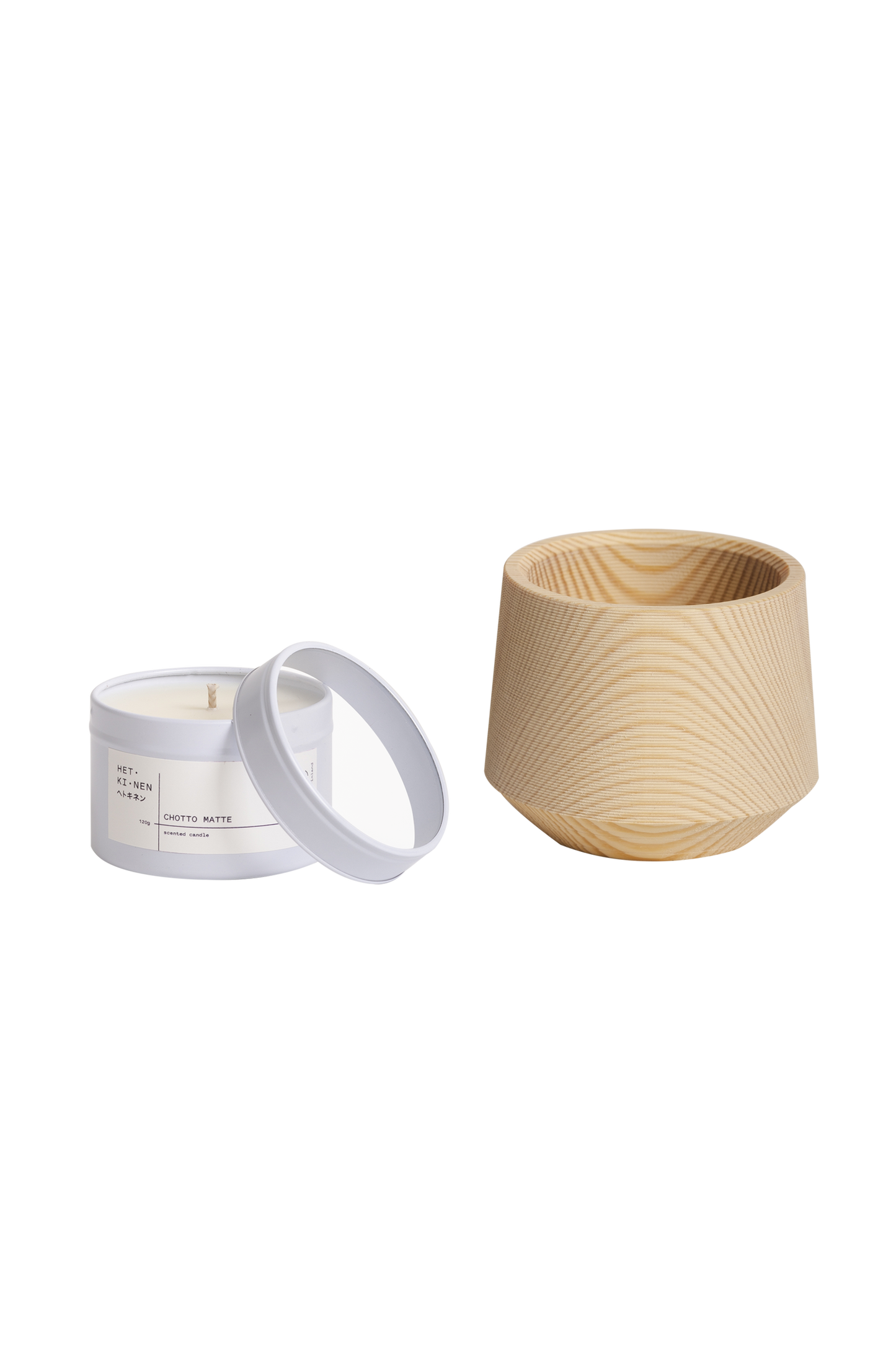 pine candle vessel & candle set [chotto matte]