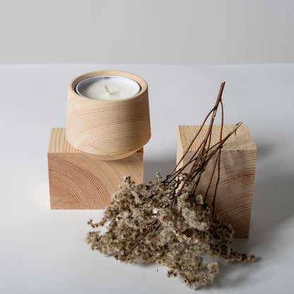 pine candle vessel & candle set [chotto matte]